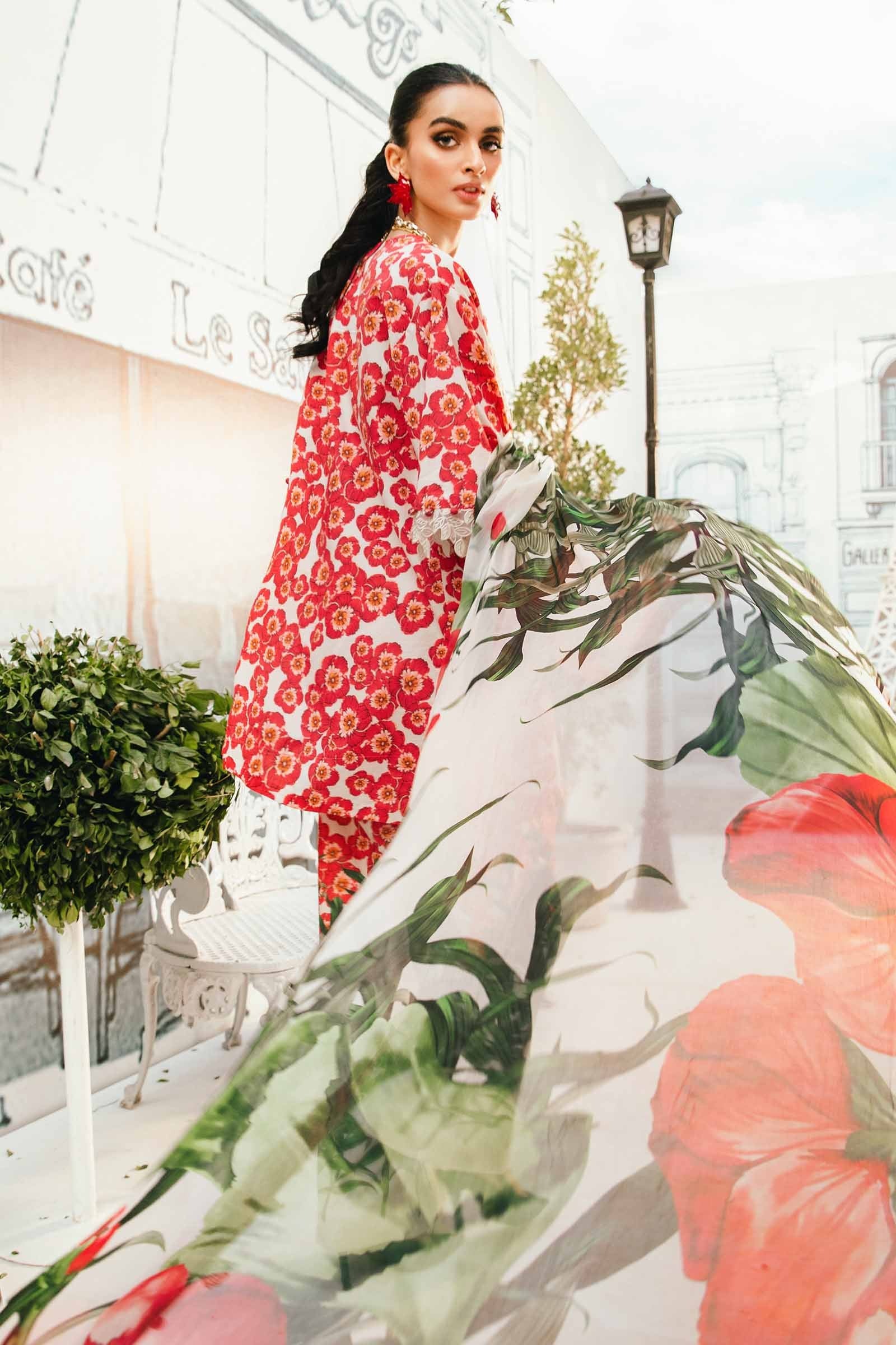 Maria.B MPrints Embroidered Lawn Unstitched 3Pc Suit MPT-2606-B - Image 3