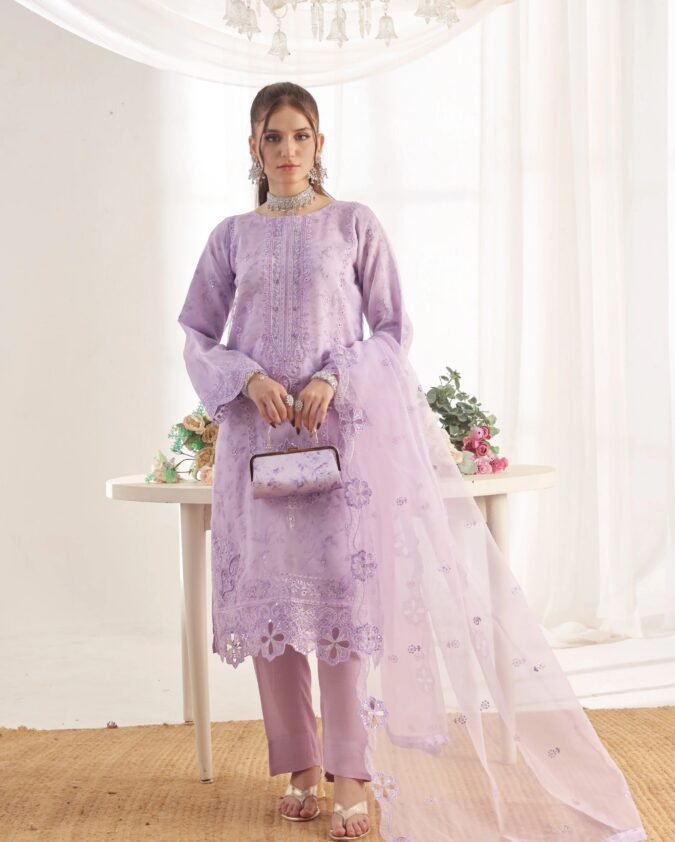 XENIA: The 4-Piece Embroidered Organza